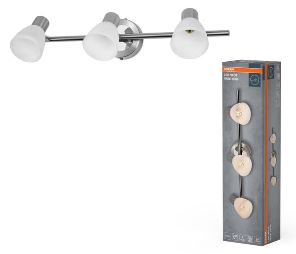 Bodové svítidlo LED Vase, 3x G9, Kartáčovaný nikl