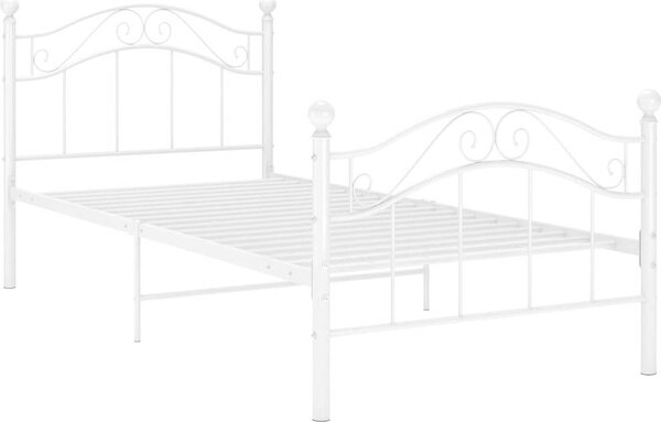 VidaXL Rám postele kov 90 x 200 cm [324989] Barva: Bílá
