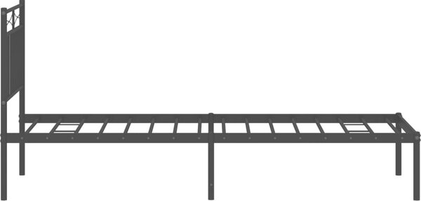 VidaXL Kovový rám postele s čelem 80 x 200 cm [373731] Barva: Bílá
