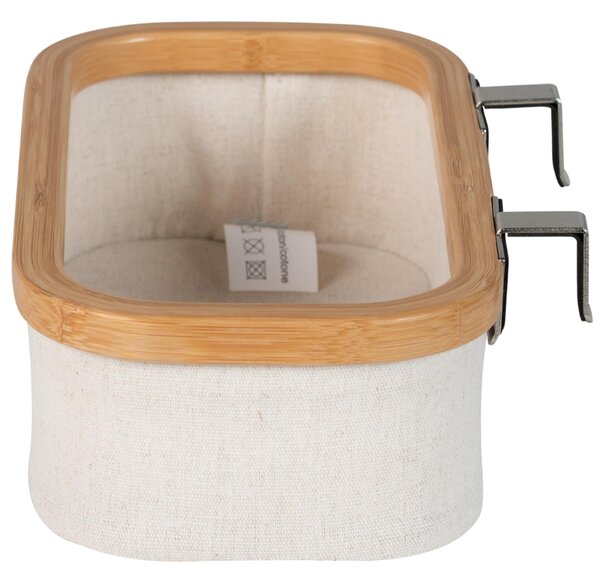 Béžový bavlněný závěsný úložný box Quax Stella 22 x 12 cm