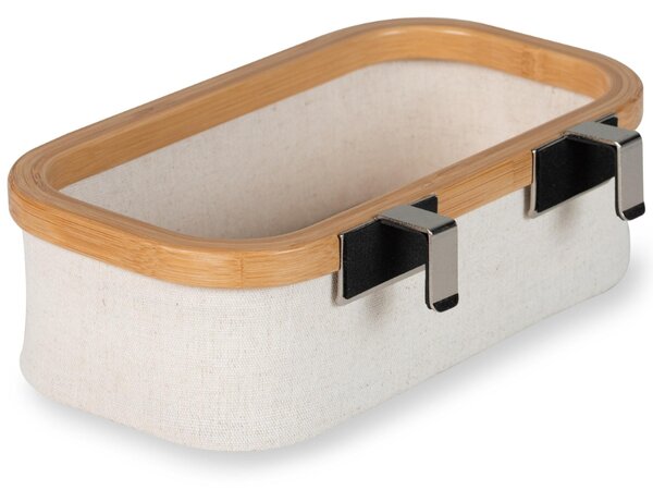 Béžový bavlněný závěsný úložný box Quax Stella 22 x 12 cm