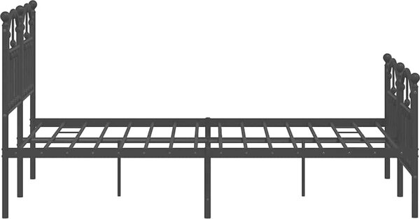 VidaXL Kovový rám postele s hlavovým a nožním čelem 120 x 200 cm [353455] Barva: Bílá