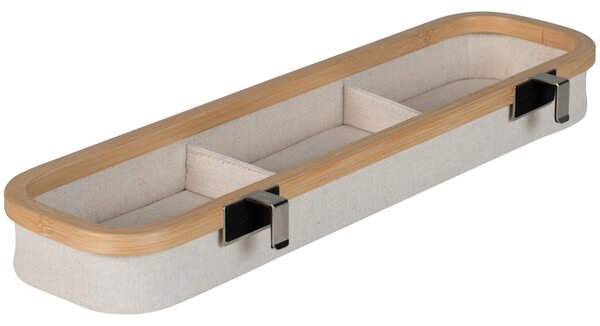 Béžový bavlněný závěsný úložný box Quax Stella 45 x 12 cm