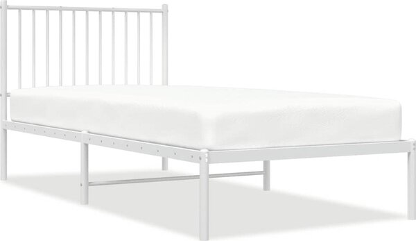 VidaXL Kovový rám postele s čelem 90 x 200 cm [350924] Barva: Černá