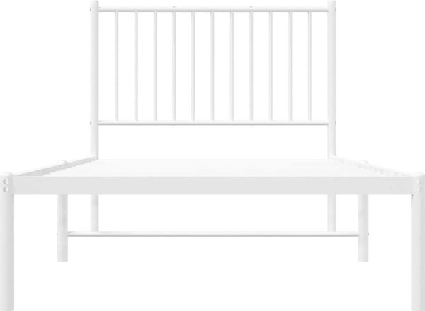 VidaXL Kovový rám postele s čelem 90 x 200 cm [350924] Barva: Černá