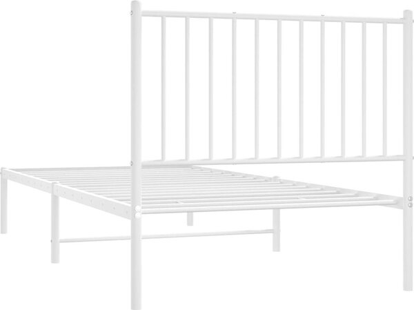 VidaXL Kovový rám postele s čelem 90 x 200 cm [350924] Barva: Černá