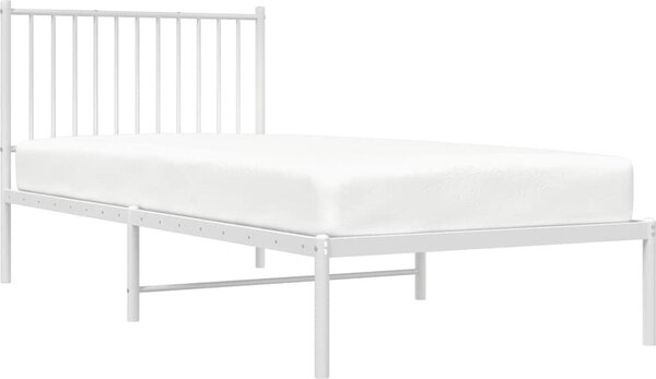 VidaXL Kovový rám postele s čelem 90 x 200 cm [350924] Barva: Černá