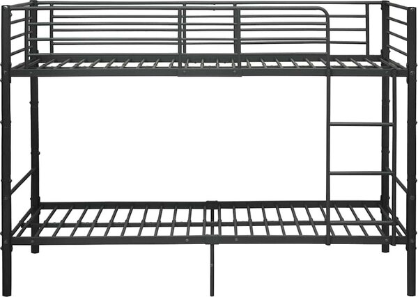 VidaXL Poschoďová postel kov 90 x 200 cm [287910] Barva: Černá