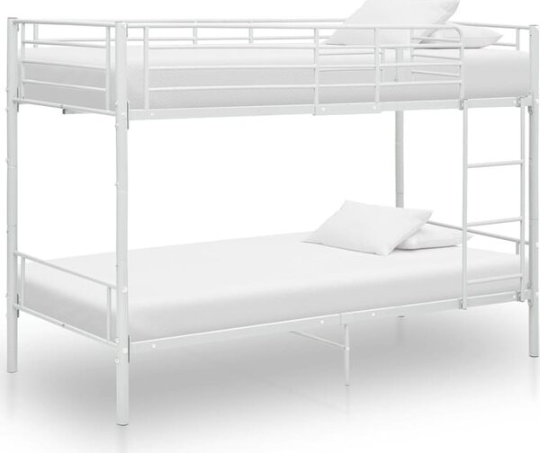 VidaXL Poschoďová postel kov 90 x 200 cm [287910] Barva: Černá