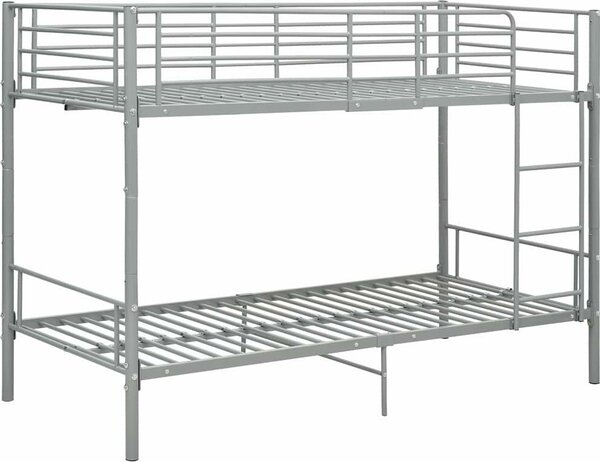 VidaXL Poschoďová postel kov 90 x 200 cm [287910] Barva: Černá