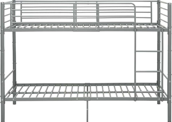 VidaXL Poschoďová postel kov 90 x 200 cm [287910] Barva: Černá