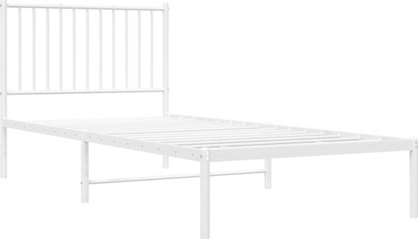 VidaXL Kovový rám postele s čelem 90 x 200 cm [350924] Barva: Černá