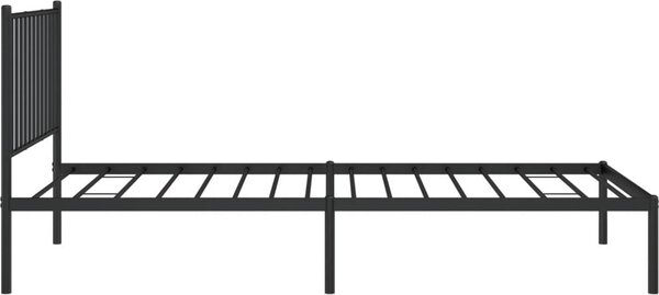 VidaXL Kovový rám postele s čelem 90 x 200 cm [350924] Barva: Černá