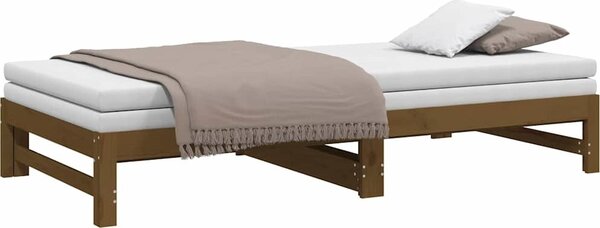 VidaXL Výsuvná postel 2x (80 x 200) cm masivní borovice [823410] Barva: Přírodní