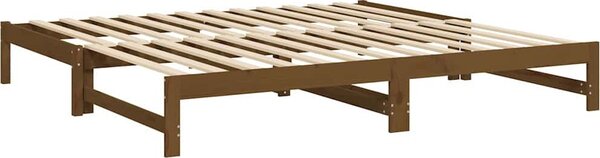 VidaXL Výsuvná postel 2x (80 x 200) cm masivní borovice [823410] Barva: Přírodní