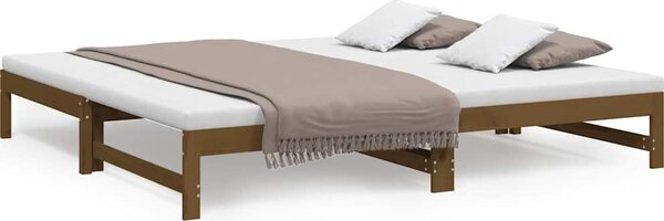 VidaXL Výsuvná postel 2x (80 x 200) cm masivní borovice [823410] Barva: Přírodní