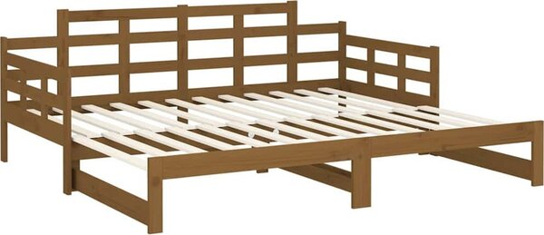 VidaXL Výsuvná postel masivní borovice 2x (80 x 200) cm [820350] Barva: Bílá