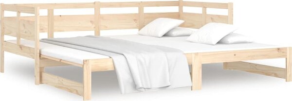 VidaXL Výsuvná postel masivní borovice 2x (90 x 190) cm [820325] Barva: Černá