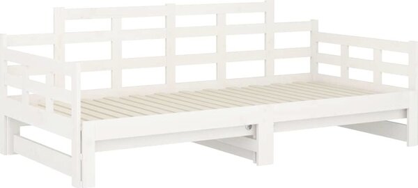 VidaXL Výsuvná postel masivní borovice 2x (80 x 200) cm [820350] Barva: Bílá