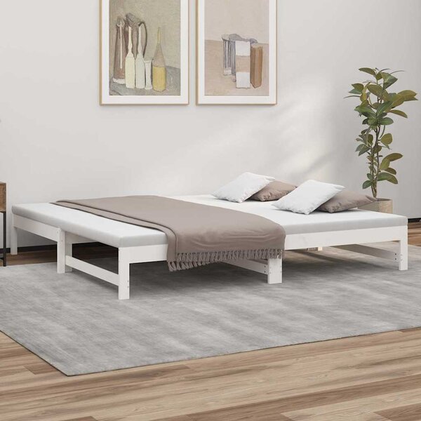 VidaXL Výsuvná postel 2x (80 x 200) cm masivní borovice [823410] Barva: Přírodní