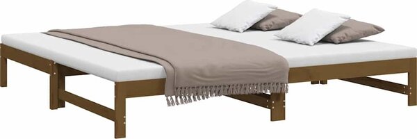 VidaXL Výsuvná postel 2x (80 x 200) cm masivní borovice [823410] Barva: Přírodní