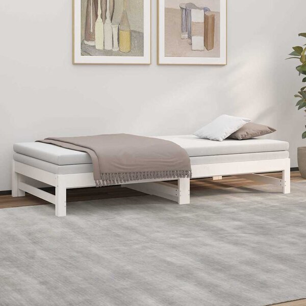 VidaXL Výsuvná postel 2x (80 x 200) cm masivní borovice [823410] Barva: Přírodní