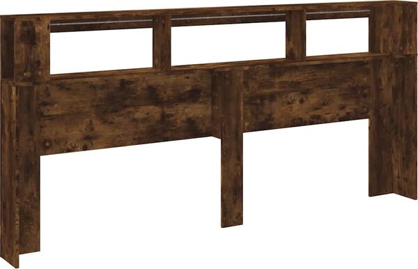 VidaXL Čelo postele s LED 220x18,5x103,5 cm kompozitní dřevo [837374] Barva: dub artisan