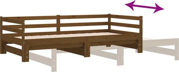 VidaXL Válenda s přistýlkou 80 x 200 cm masivní borovice [814697] Barva: Přírodní