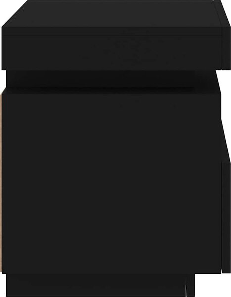 VidaXL Noční stolky s LED osvětlením 2 ks 40x39x48,5 cm [836785] Barva: Černá