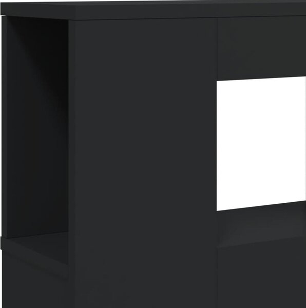 VidaXL Čelo postele s LED 160x18,5x103,5 cm kompozitní dřevo [837352] Barva: dub artisan