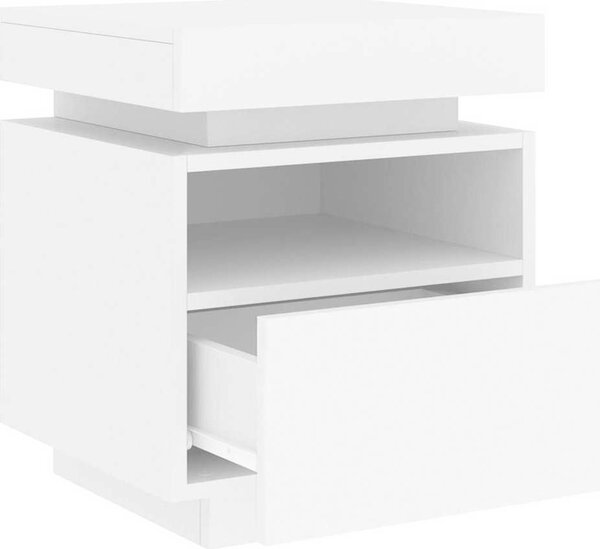 VidaXL Noční stolky s LED osvětlením 2 ks 40x39x48,5 cm [836785] Barva: Černá