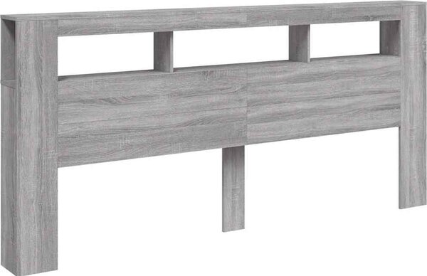 VidaXL Čelo postele s LED 220x18,5x103,5 cm kompozitní dřevo [837374] Barva: dub artisan