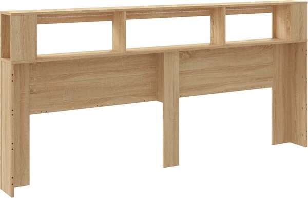 VidaXL Čelo postele s LED 220x18,5x103,5 cm kompozitní dřevo [837374] Barva: dub artisan