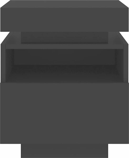 VidaXL Noční stolky s LED osvětlením 2 ks 40x39x48,5 cm [836785] Barva: Černá