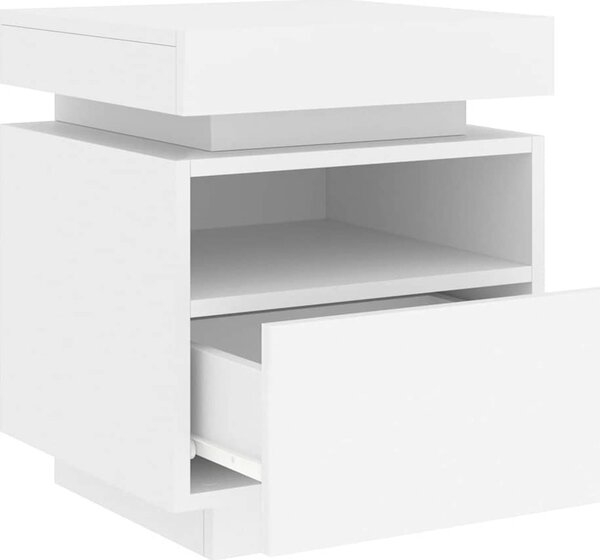 VidaXL Noční stolek s LED osvětlením 40 x 39 x 48,5 cm [836794] Barva: Betonová šedá
