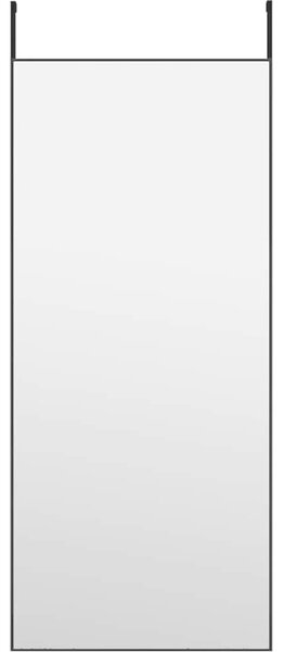 VidaXL Zrcadlo na dveře 40 x 100 cm sklo a hliník [327408] Barva: Černá