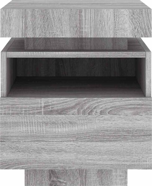 VidaXL Noční stolek s LED osvětlením 40 x 39 x 48,5 cm [836794] Barva: Betonová šedá