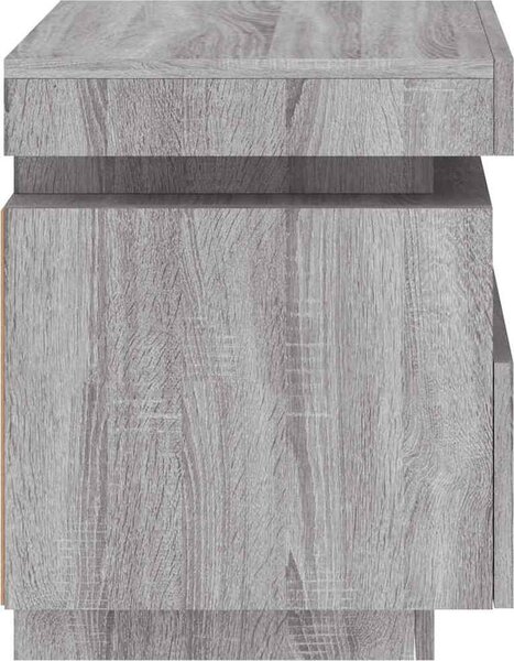 VidaXL Noční stolek s LED osvětlením 40 x 39 x 48,5 cm [836794] Barva: Betonová šedá