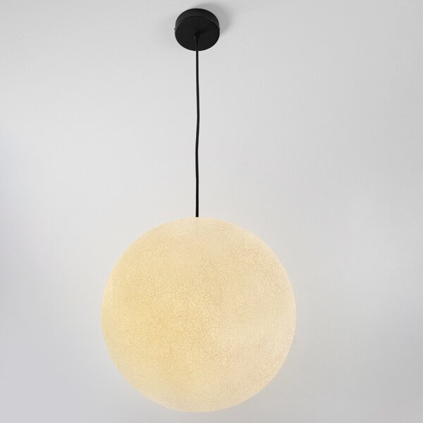 Nova Luce Bílé venkovní závěsné světlo Moon 40 cm
