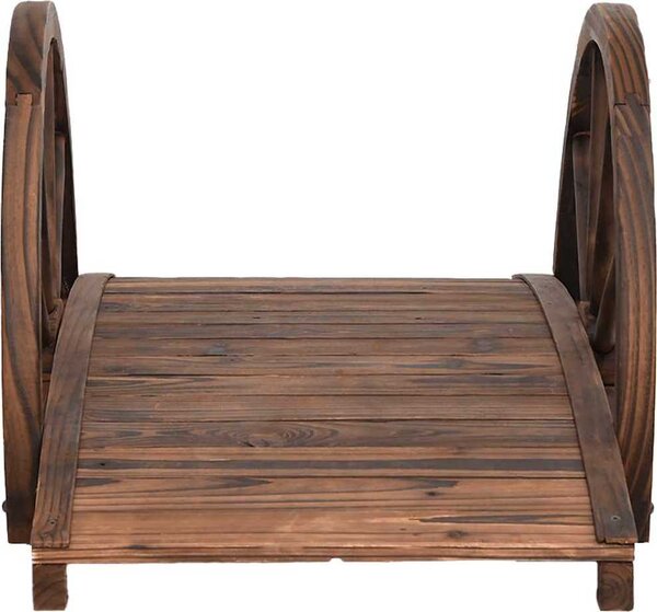 VidaXL Zahradní můstek se zábradlím 99x50x38 cm masivní jedlové dřevo [363338]