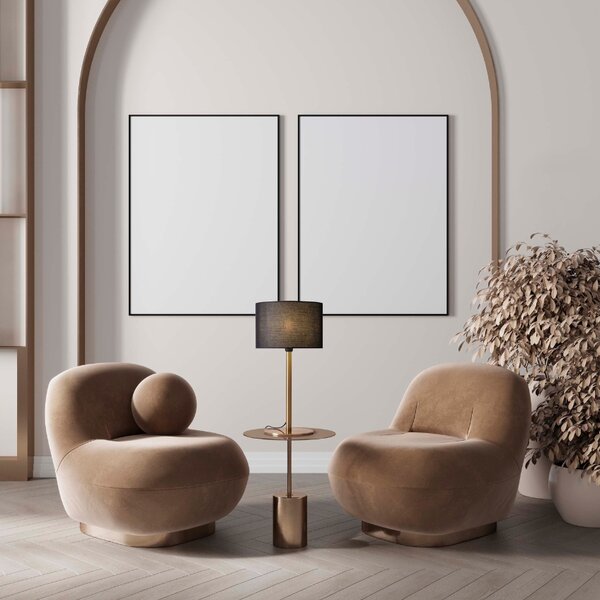 Černo-zlatá stolní lampa Nova Luce Sibnia