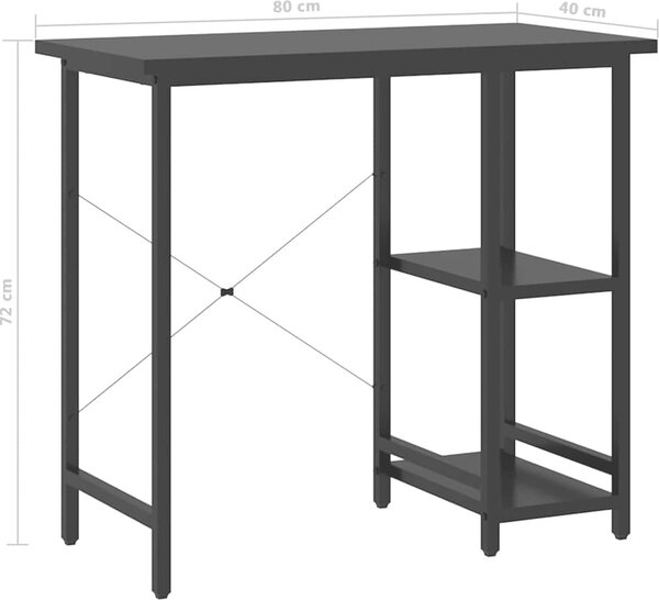 VidaXL PC stůl 80 x 40 x 72 cm MDF a kov [20555] Barva: Bílá
