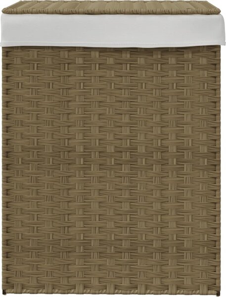 VidaXL Koš na prádlo s víkem 46 x 33 x 60 cm polyratan [372032] Barva: Černá