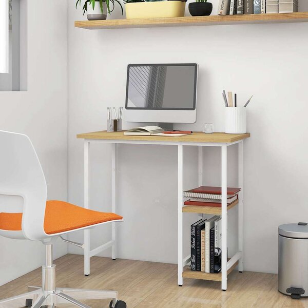 VidaXL PC stůl 80 x 40 x 72 cm MDF a kov [20555] Barva: Bílá