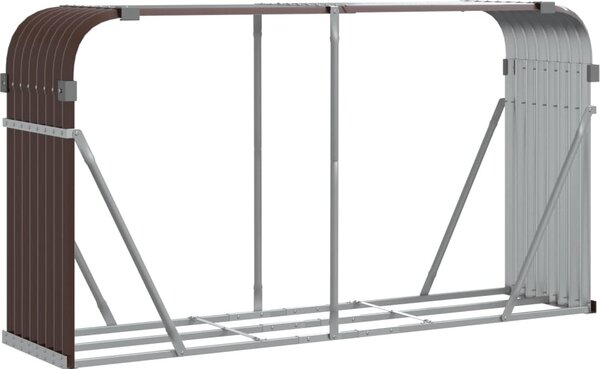 VidaXL Stojan na dřevo 180 x 45 x 100 cm pozinkovaná ocel [364564] Barva: Hnědá