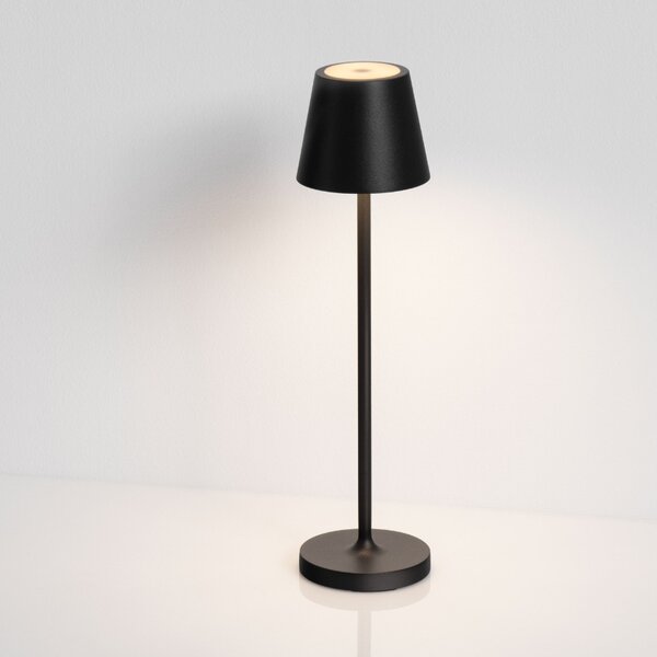 Antracitově šedá kovová nabíjecí stolní LED lampa Nova Luce Petit