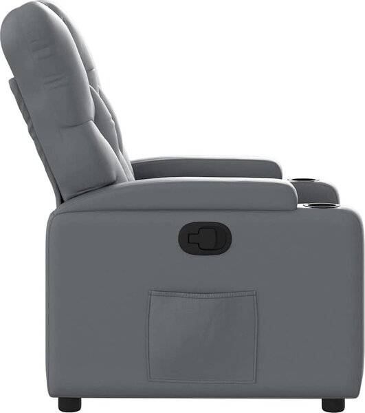 VidaXL Polohovací křeslo umělá kůže [372506] Barva: Černá
