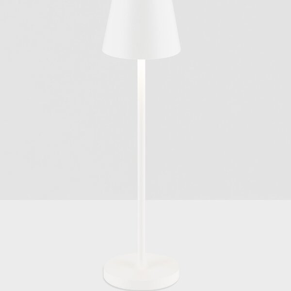 Krémově bílá kovová nabíjecí stolní LED lampa Nova Luce Petit