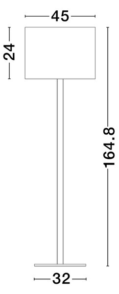 Bílá stojací lampa Nova Luce Sibnia 164,8 cm