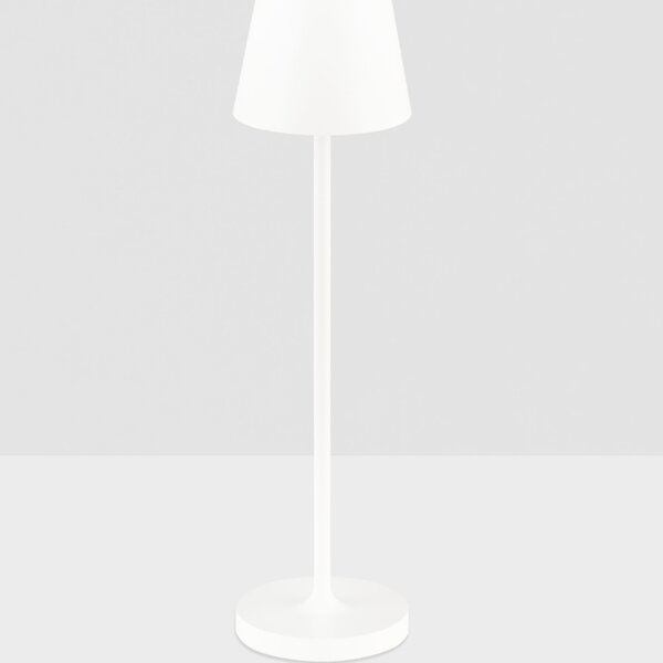 Krémově bílá kovová nabíjecí stolní LED lampa Nova Luce Petit